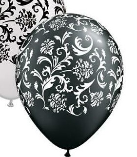 palloncino nero stampa bianco