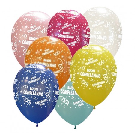 palloncini con scritta buon compleanno lattice