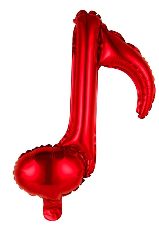 palloncino nota musicale rosso mylar